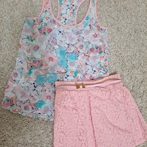 Candies skirt and shirt. Sizes XS and small